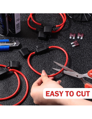 Soporte de Fusibles Impermeable Shimeyao 24 Pcs 10 AWG 40 A