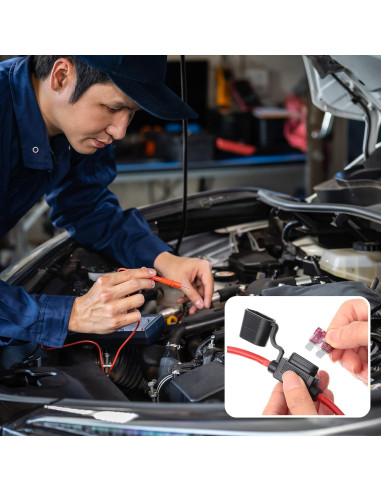 Soporte de Fusibles Impermeable Shimeyao 24 Pcs 10 AWG 40 A