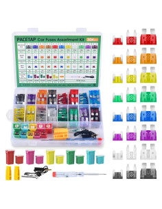 Kit de Fusibles Automotrices PACETAP 304 Piezas con Extractor