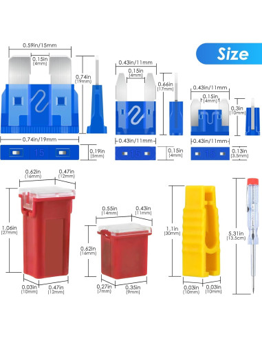 Kit de Fusibles Automotrices PACETAP 304 Piezas con Extractor