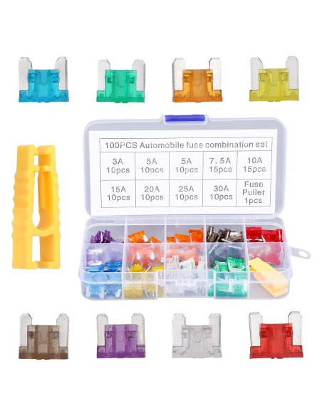 Kit de Fusibles Mini para Automóvil 101 Piezas con Extractor