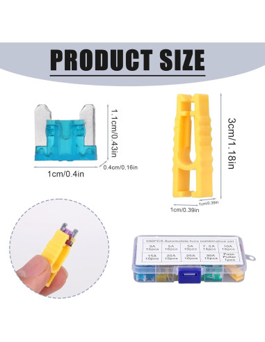 Kit de Fusibles Mini para Automóvil 101 Piezas con Extractor