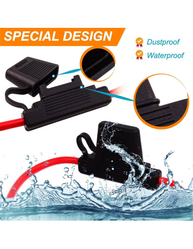 Soporte de Fusible Inline 10 AWG Gaoekoius 40A Impermeable