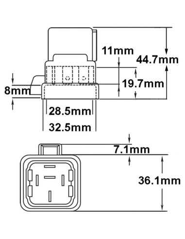Relé Mini ISO 12V 5 Pines HELLA Impermeable 40A