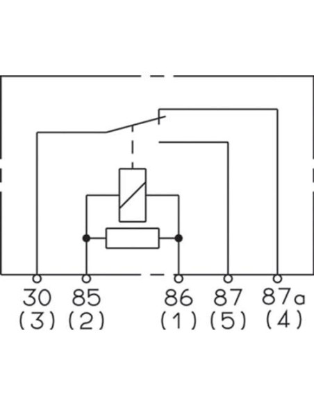 Relé Mini ISO 12V 5 Pines HELLA Impermeable 40A