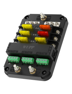 Bloque de Fusibles WUPP 12V con Relé y Interfaz ACC 6 Circuitos