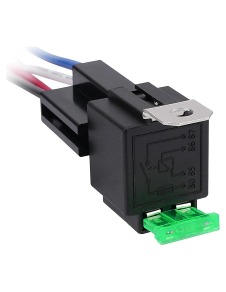 Relé de 4 Pines APIELE 12V 40A con Fusible de 30A para Coche