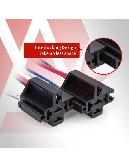 Relé de 4 Pines APIELE 12V 40A con Fusible de 30A para Coche