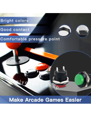 Interruptor Momentáneo 24 Pcs 16mm lkelyonewy 3A 250V CA