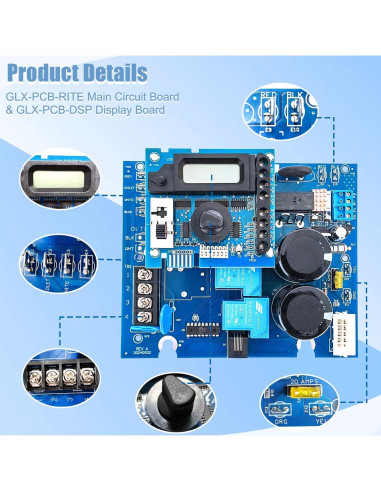 Placa Circuito Principal GLX-PCB-RITE y Visualización GLX-PCB-DSP