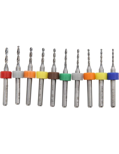 Juego de 10 Brocas Micro de Carburo de Tungsteno para PCB 1.1-2.0mm
