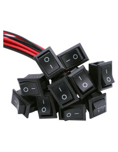 Interruptor Rocker ON/OFF 10Pcs TWTADE KCD1 2Pin Negro