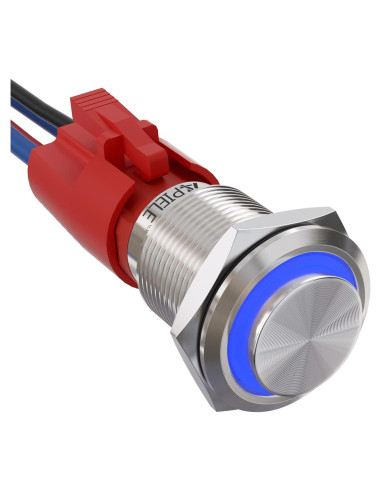 Interruptor Momentáneo 19mm APIELE 10A Acero Inoxidable IP65