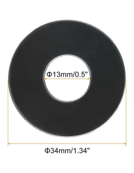 Placa de Arandela de Interruptor MECCANIXITY para Guitarra Eléctrica Negra 34mm