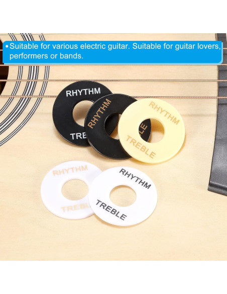 Placa de Arandela de Interruptor MECCANIXITY para Guitarra Eléctrica Negra 34mm