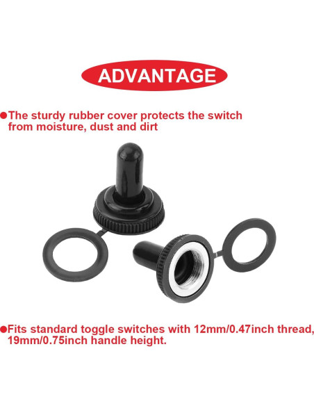 15 Cubiertas de Botas de Goma Impermeables 12mm MKBKLLJY