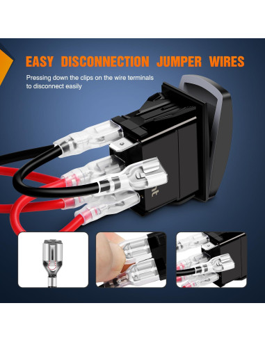 Interruptor de Palanca LED Nilight 90001R Rojo 5 Pines 20A 12V