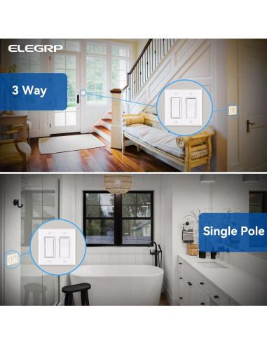 Regulador de Luz Digital ELEGRP 300W/600W Blanco Mate