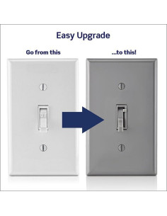 Interruptor de Atenuador Deslizante Leviton TSL06-1LG Gris 300W LED 2