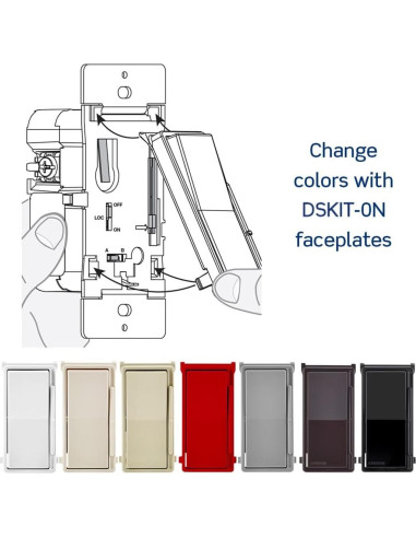 Interruptor de Ventilador de Techo Leviton DSF01-10Z Blanco 3 Velocidades