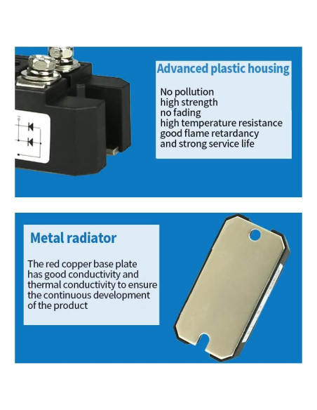Rectificador de Puente Monofásico Aigoodele MDQ150A 150A 1600V