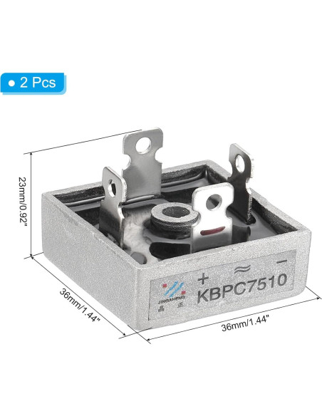 Diodo Rectificador PATIKIL 75A 1000V 2 Pcs Silicio