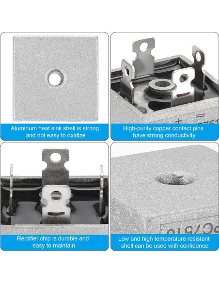 Diodo Rectificador PATIKIL 75A 1000V 2 Pcs Silicio