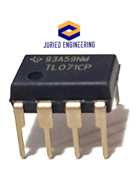 Amplificador Operacional JFET TL071CP TI Bajo Ruido - Paquete de 5