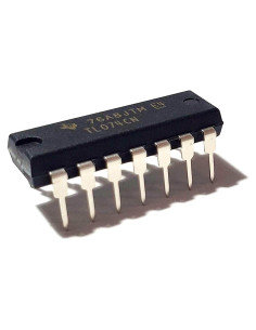 Amplificador Operacional Cuádruple TL074 TI JFET DIP-14