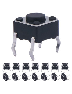 Interruptor Táctil Momentáneo Taiss 100 Pcs 6x6mm 4 Pines