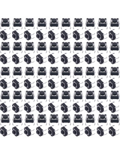 Interruptor Táctil Momentáneo Taiss 100 Pcs 6x6mm 4 Pines 2