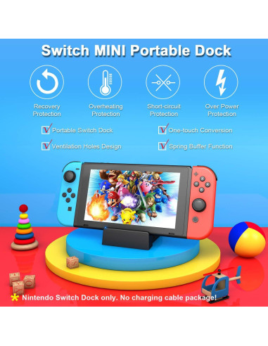 Dock de Carga para Nintendo Switch Ponkor - Adaptador USB 3.0