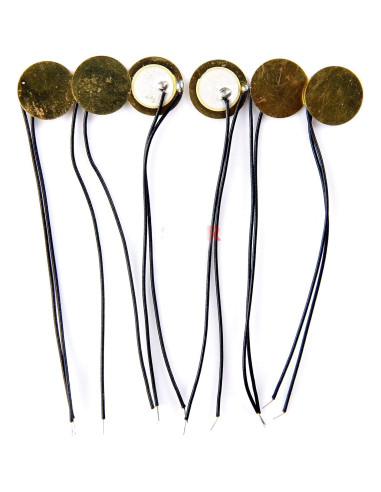 20 Sensores Piezoeléctricos 12mm daier con Cables de Cobre