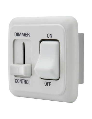 Interruptor Regulador 12V DC Blanco - RV, Auto, Barco, 10A