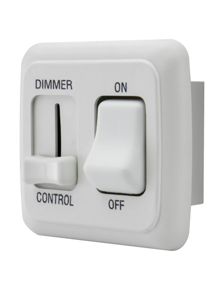 Interruptor Regulador 12V DC Blanco - RV, Auto, Barco, 10A