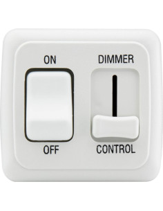 Interruptor Regulador 12V DC Blanco - RV, Auto, Barco, 10A 2