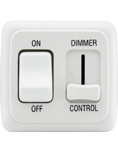 Interruptor Regulador 12V DC Blanco - RV, Auto, Barco, 10A