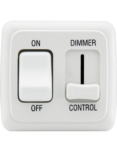 Interruptor Regulador 12V DC Blanco - RV, Auto, Barco, 10A