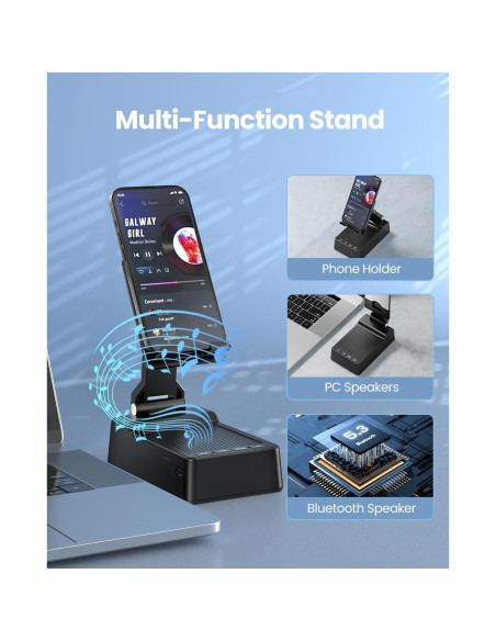 Soporte para Teléfono con Altavoz Bluetooth HD - Kingamei Soporte para Teléfono con Altavoz Bluetooth HD - Kingamei