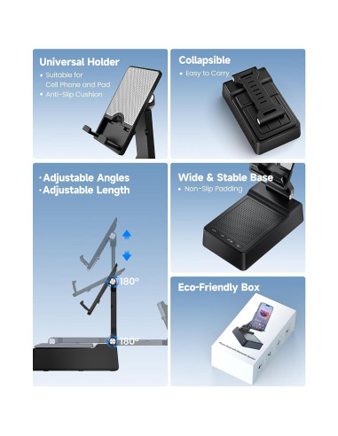 Soporte para Teléfono con Altavoz Bluetooth HD - Kingamei