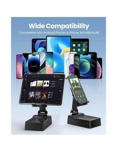 Soporte para Teléfono con Altavoz Bluetooth HD - Kingamei