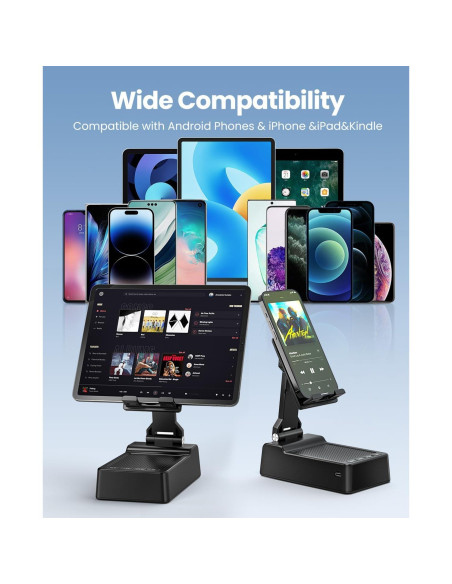 Soporte para Teléfono con Altavoz Bluetooth HD - Kingamei Soporte para Teléfono con Altavoz Bluetooth HD - Kingamei