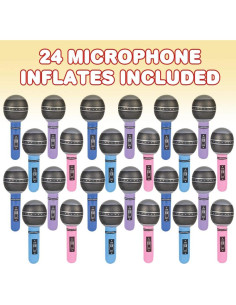 Juego de 24 Micrófonos Inflables ArtCreativity 28 cm 2