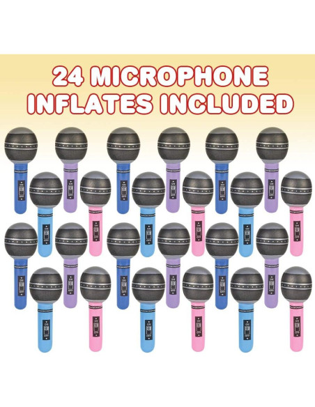 Juego de 24 Micrófonos Inflables ArtCreativity 28 cm