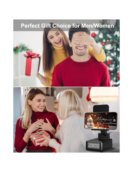 Soporte para Teléfono Móvil con Altavoz Bluetooth BQ12 y Cargador Inalámbrico