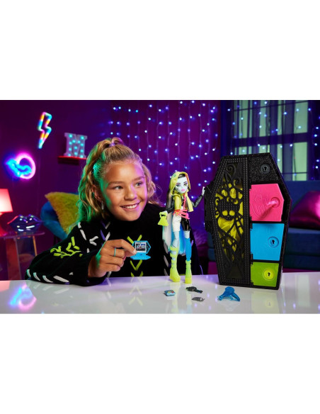 Muñeca Frankie Stein Skulltimate Secrets Neon Frights 19+ Sorpresas