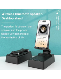 Soporte para Teléfono con Altavoz Bluetooth Fanlory Negro 2