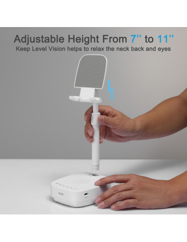 Soporte Ajustable para Teléfono Móvil OLES con Altavoz Bluetooth y Luz LED