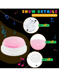 Botones de Sonido de Animales Syhood - 8 Pcs LED para Juegos 2