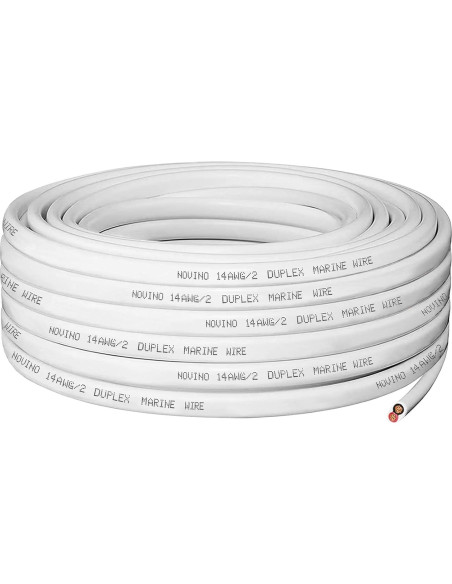 Cable Marino Dúplex 14 AWG 30.48 m Cobre Estañado NOVINO